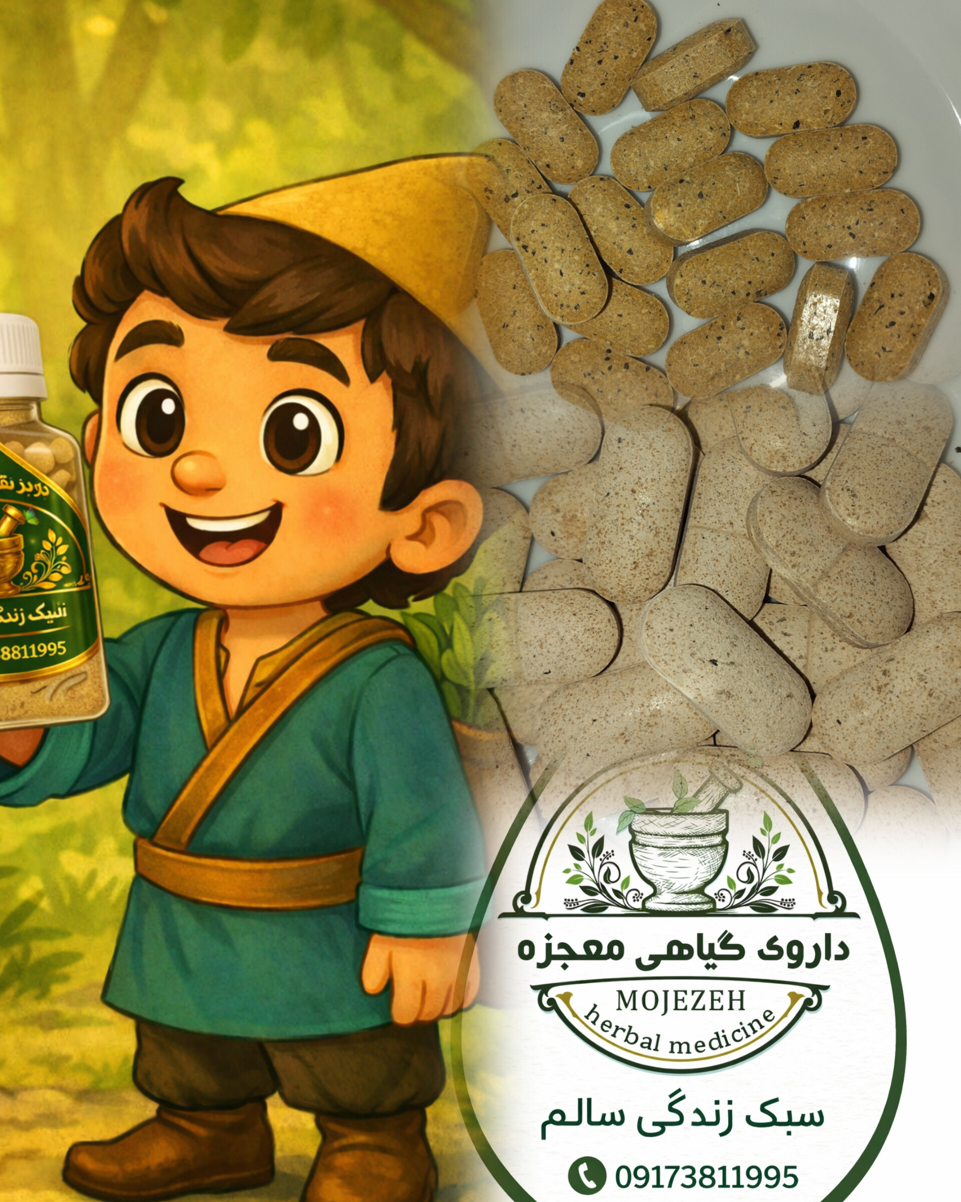 ترک اعتیاد بدون درد و خماری پک ترکیبی داروی گیاهی معجزه پلاس و معجزه. 35 عددی (15 عدد معجزه پلاس و 20 عدد معجزه)